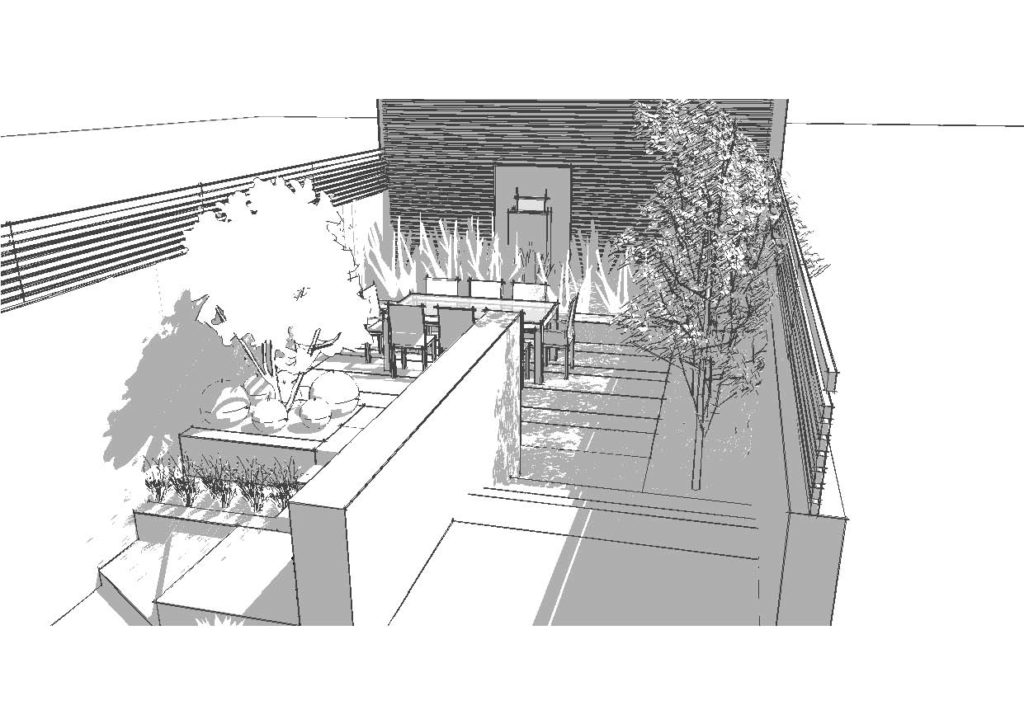 SketchUp monochrome render image