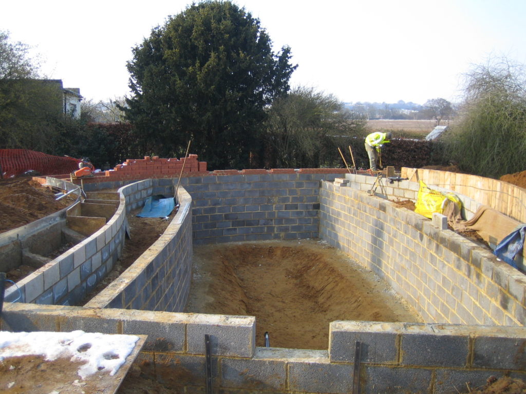 Swimming pond for a garden designer