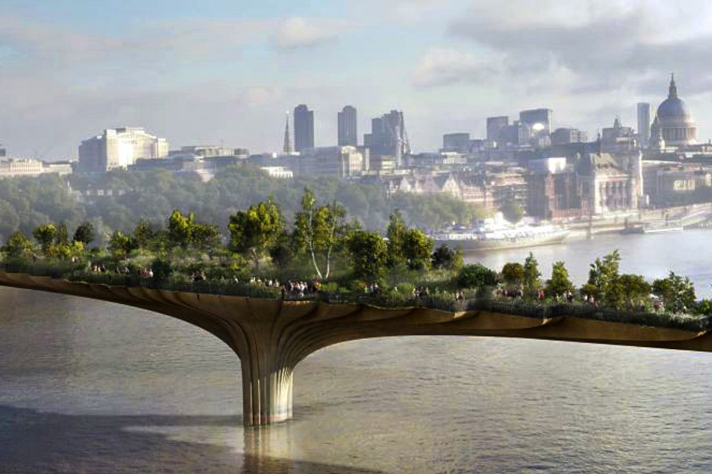 The Garden Bridge over the Thames designed by Dan Pearson and Thomas Heatherwick