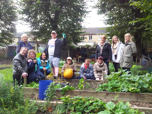Growing Ability gardeners and staff at our allotment