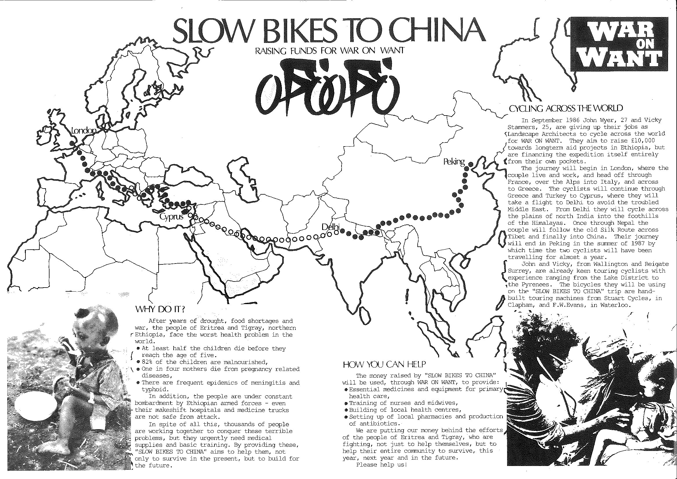 Part of the brochure that we produced for our 1986 ride.