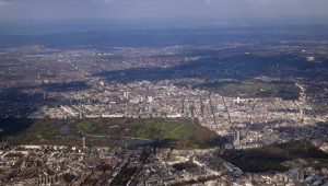 an aerial view of London