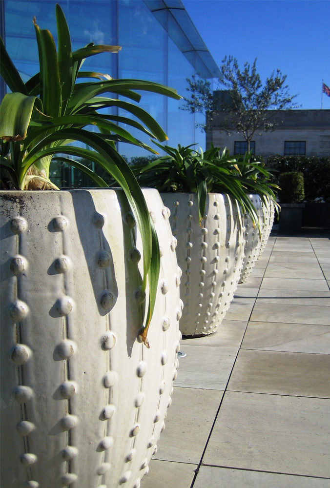 plant pots in london roof terrace