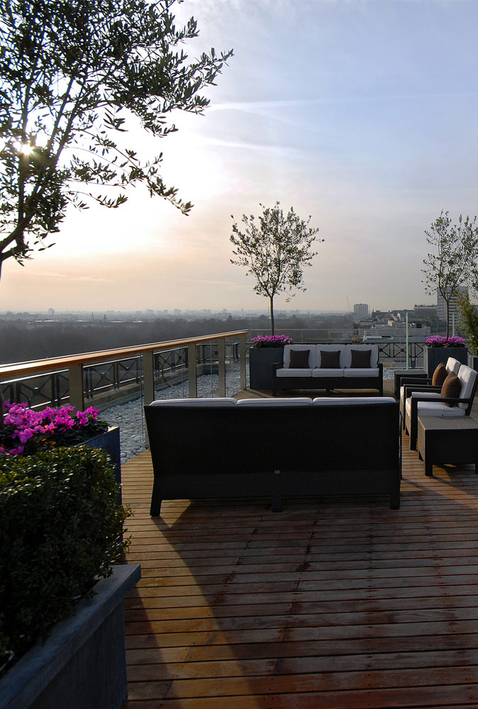 seating on london roof terrace