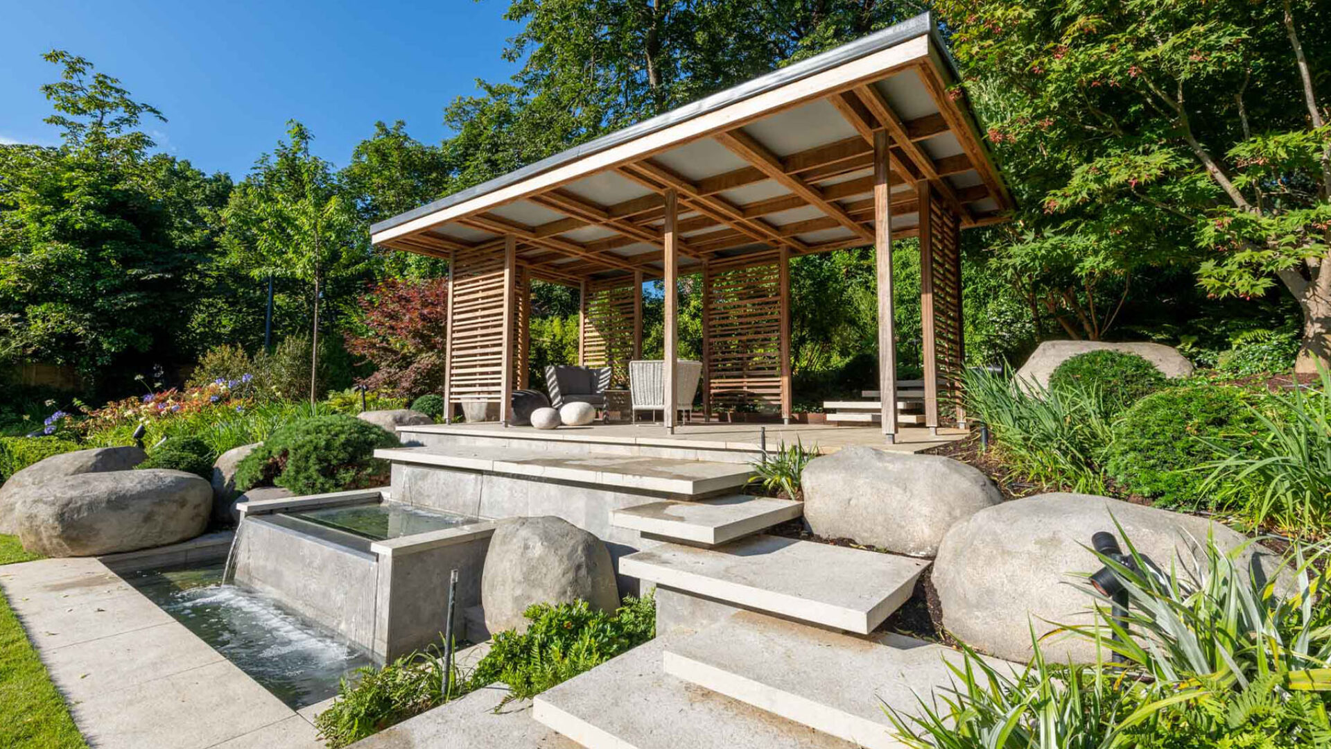 An image of a pergola in a Hampstead garden