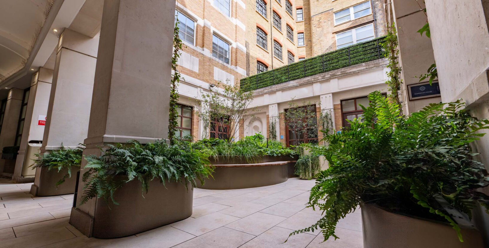 rooftop court yard city of London